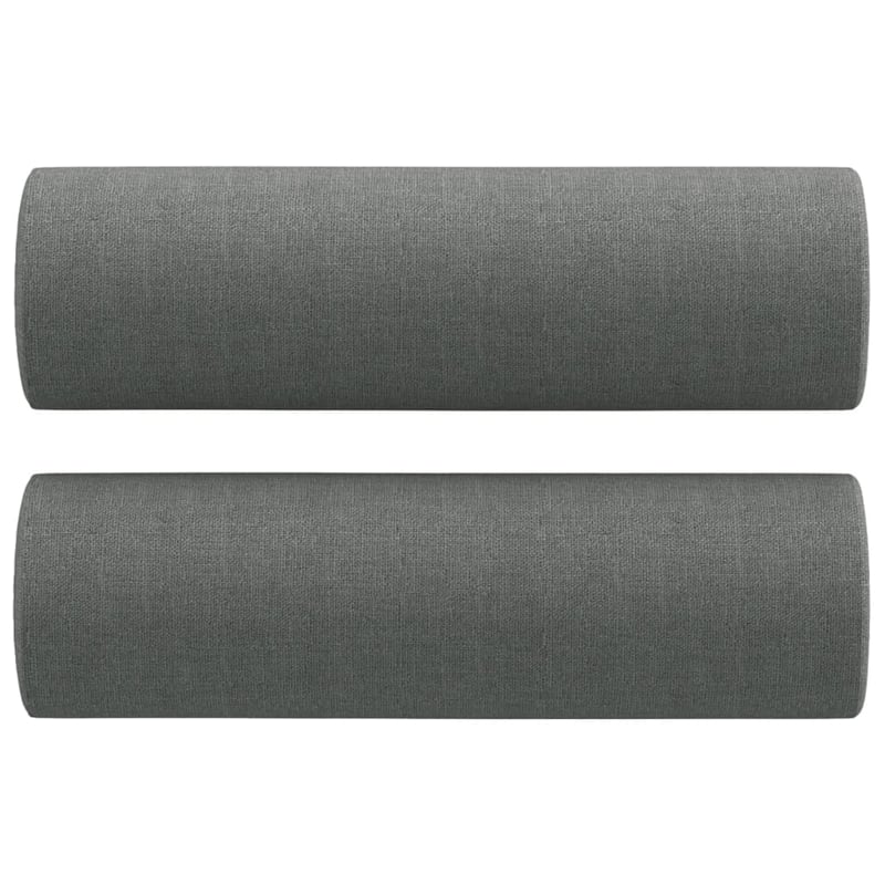Bowery Hill Contemporary Metal Large Sofa Set in Dark Grey Fabric