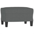 Bowery Hill Contemporary Metal Sofa Set in Dark Grey Polyester Fabric