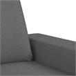 Bowery Hill Contemporary Metal Sofa Set in Dark Grey Polyester Fabric