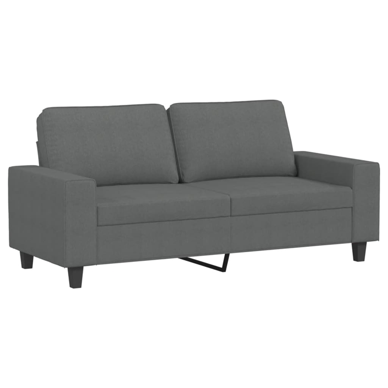 Bowery Hill Contemporary 3 Piece Sofa Set in Dark Gray Fabric