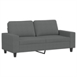 Bowery Hill Contemporary 3 Piece Sofa Set in Dark Gray Fabric