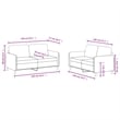 Bowery Hill Contemporary 2 Piece 2 Seater Sofa Set in Light Gray Velvet