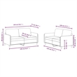 Bowery Hill Contemporary Velvet Sofa Set in Dark Green Finish