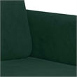 Bowery Hill Contemporary Velvet Sofa Set in Dark Green Finish