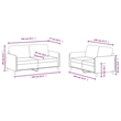 Bowery Hill Contemporary Velvet Sofa Set in Dark Green Finish