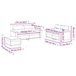 Bowery Hill Contemporary Metal Sofa Set in Black Faux Leather