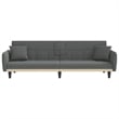 Bowery Hill Contemporary Large Sofa Bed in Dark Gray Finish Fabric