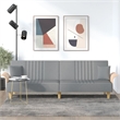 Bowery Hill Contemporary Standard Sofa Bed in Light Grey Fabric