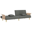 Bowery Hill Contemporary Full Sofa Bed in Dark Grey Finish Fabric