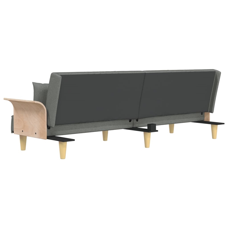Bowery Hill Contemporary Full Sofa Bed in Dark Grey Finish Fabric