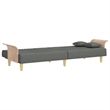 Bowery Hill Contemporary Full Sofa Bed in Dark Grey Finish Fabric