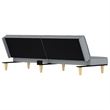 Bowery Hill Contemporary Medium Sofa Bed in Light Grey Fabric