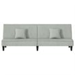 Bowery Hill Contemporary Sofa Bed in Light Grey Polyester Velvet Plywood