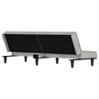 Bowery Hill Contemporary Sofa Bed in Light Grey Polyester Velvet Plywood