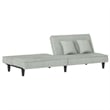 Bowery Hill Contemporary Sofa Bed in Light Grey Polyester Velvet Plywood
