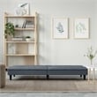 Bowery Hill Contemporary Standard Sofa Bed in Dark Grey Velvet