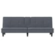 Bowery Hill Contemporary Standard Sofa Bed in Dark Grey Velvet