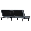 Bowery Hill Contemporary Standard Sofa Bed in Dark Grey Velvet