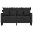 Bowery Hill Contemporary 2-Seater Sofa in Black Finish Polyester
