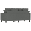 Bowery Hill Contemporary 2-Seater Sofa in Dark Gray Polyester