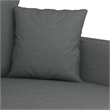 Bowery Hill Contemporary 2-Seater Sofa in Dark Gray Polyester