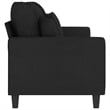 Bowery Hill Contemporary Polyester 3-Seater Sofa in Black Finish