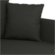 Bowery Hill Contemporary Polyester 3-Seater Sofa in Black Finish