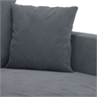 Bowery Hill Contemporary Single Sofa Chair in Dark Grey Polyester Velvet