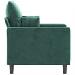 Bowery Hill Single Sofa Chair in Dark Green Polyester Velvet