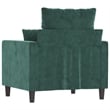Bowery Hill Single Sofa Chair in Dark Green Polyester Velvet