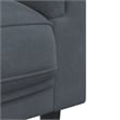 Bowery Hill Contemporary Sofa Set in Dark Grey Polyester Velvet
