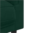 Bowery Hill Contemporary 3 Pieces Sofa Set in Dark Green Velvet