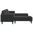 Bowery Hill Modern / Contemporary Sofa Set in Black Finish Velvet