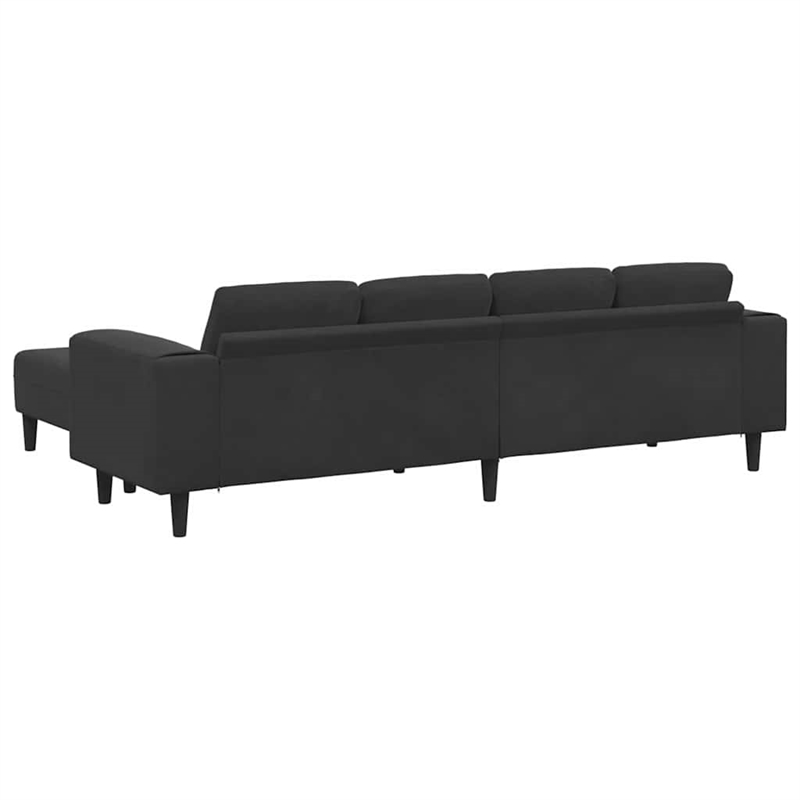Bowery Hill Modern / Contemporary Sofa Set in Black Finish Velvet
