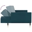 Bowery Hill Contemporary Convertible 2-Seater Sofa Bed in Blue Velvet