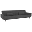 Bowery Hill Contemporary Sofa Bed in Dark Grey Finish Polyester