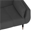 Bowery Hill Contemporary Sofa Bed in Dark Grey Finish Polyester
