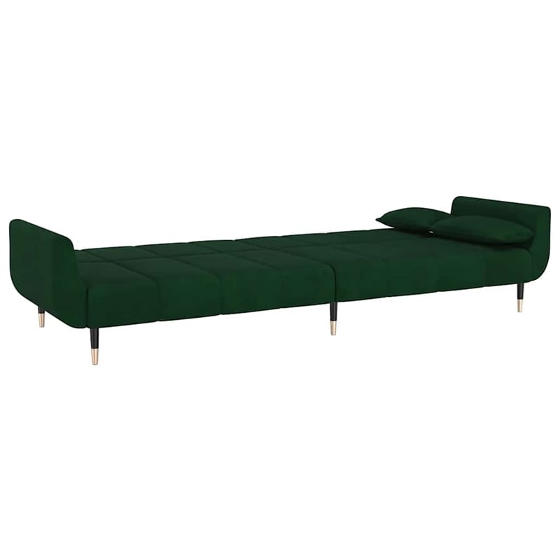 Bowery Hill Modern / Contemporary Sofa Bed in Dark Green Polyester
