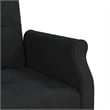 Bowery Hill Contemporary Standard Sofa Bed in Black Finish Velvet