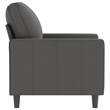 Bowery Hill Contemporary Single Sofa Chair in Dark Grey Velvet Polyester