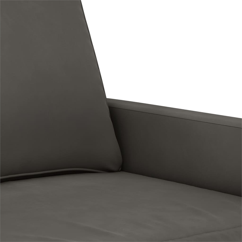 Bowery Hill Contemporary Single Sofa Chair in Dark Grey Velvet Polyester