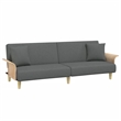 Bowery Hill Contemporary Standard Sofa Bed in Dark Gray Fabric