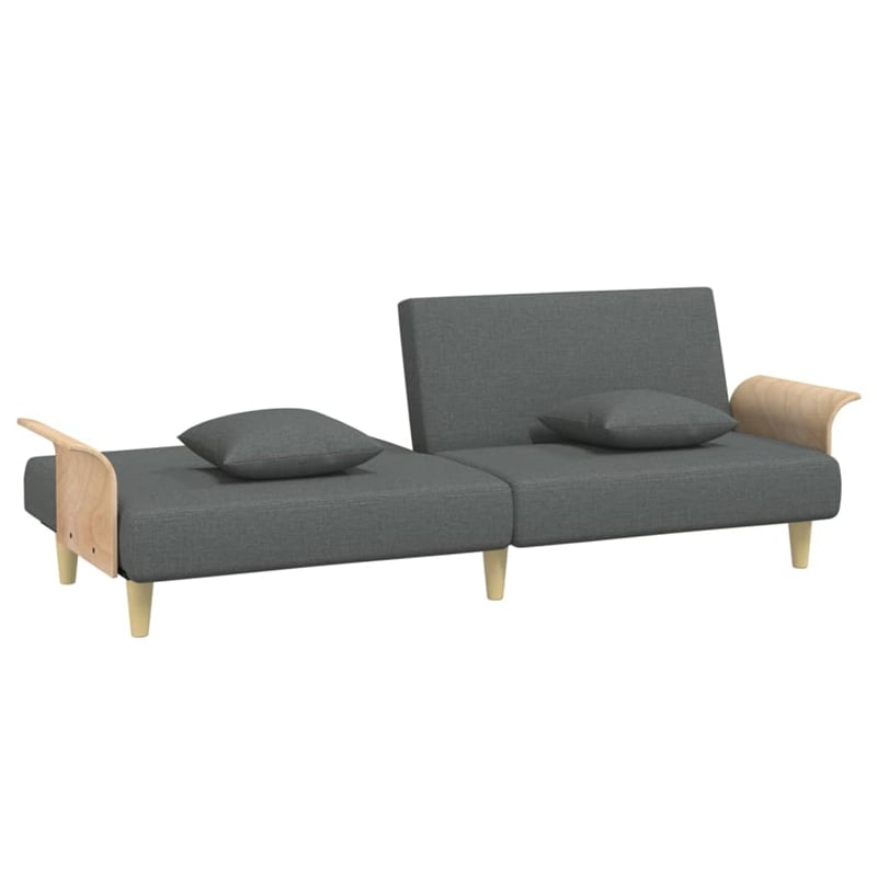 Bowery Hill Contemporary Standard Sofa Bed in Dark Gray Fabric