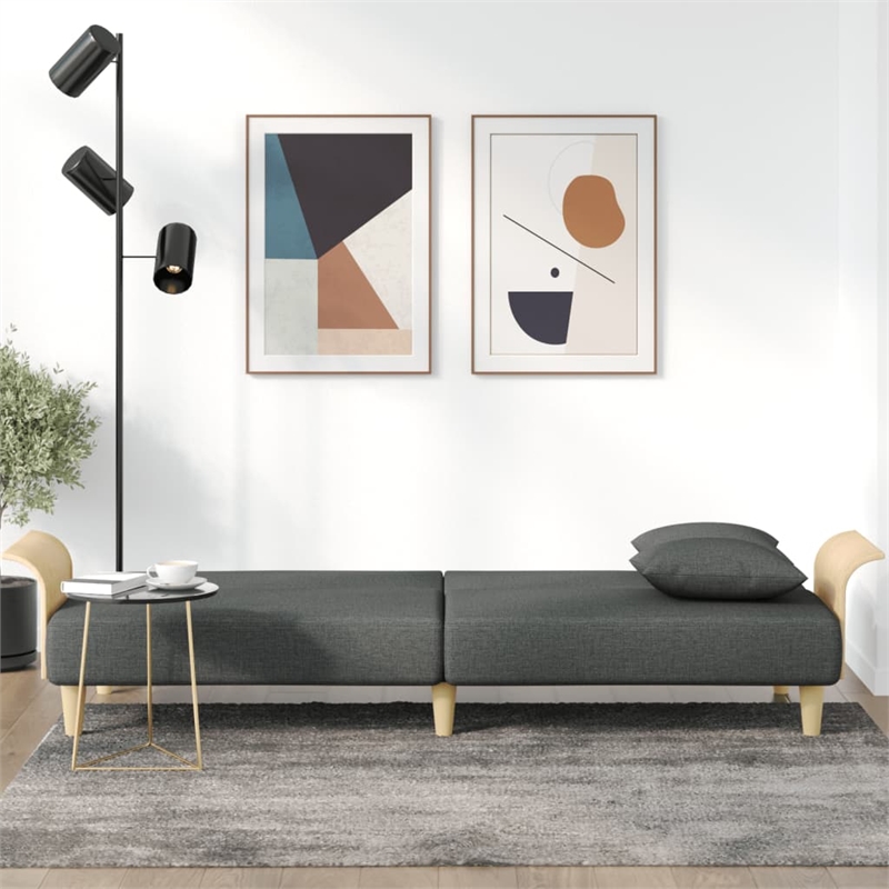 Bowery Hill Contemporary Standard Sofa Bed in Dark Gray Fabric