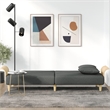 Bowery Hill Contemporary Standard Sofa Bed in Dark Gray Fabric