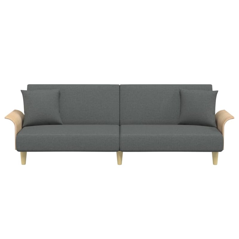 Bowery Hill Contemporary Standard Sofa Bed in Dark Gray Fabric