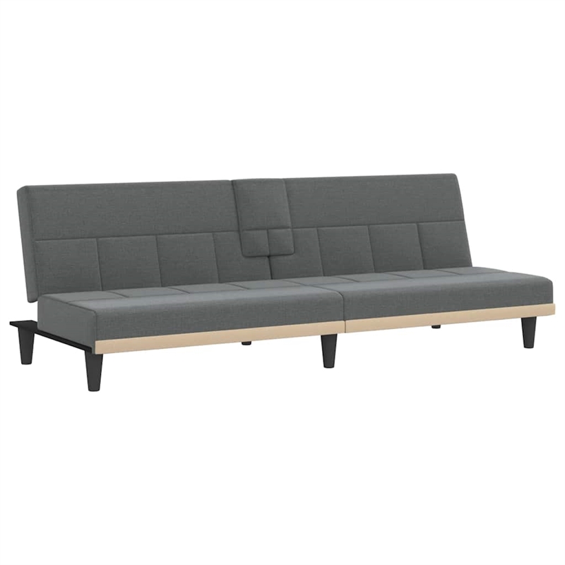 Bowery Hill Contemporary Sofa Bed in Dark Grey Finish Polyester