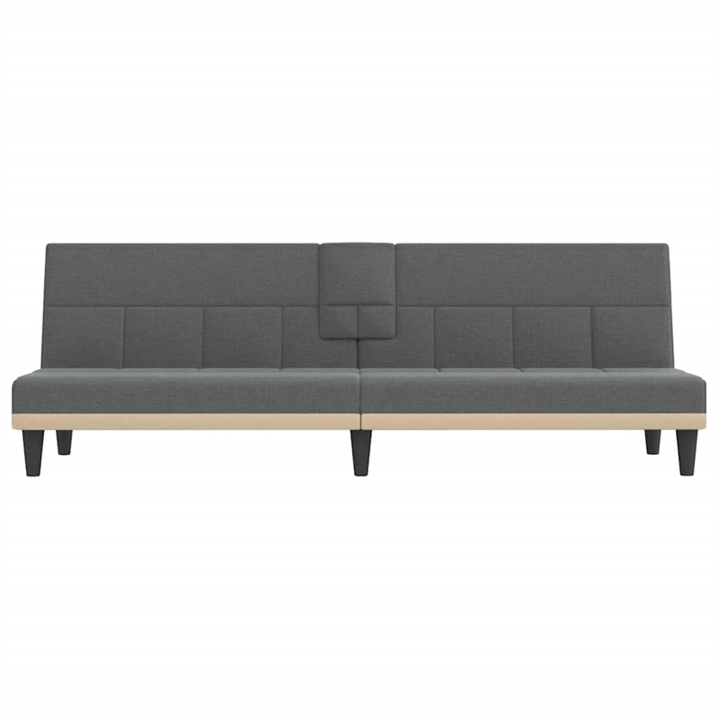 Bowery Hill Contemporary Sofa Bed in Dark Grey Finish Polyester