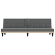 Bowery Hill Contemporary Sofa Bed in Dark Grey Finish Polyester