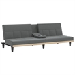 Bowery Hill Contemporary Sofa Bed in Dark Grey Finish Polyester